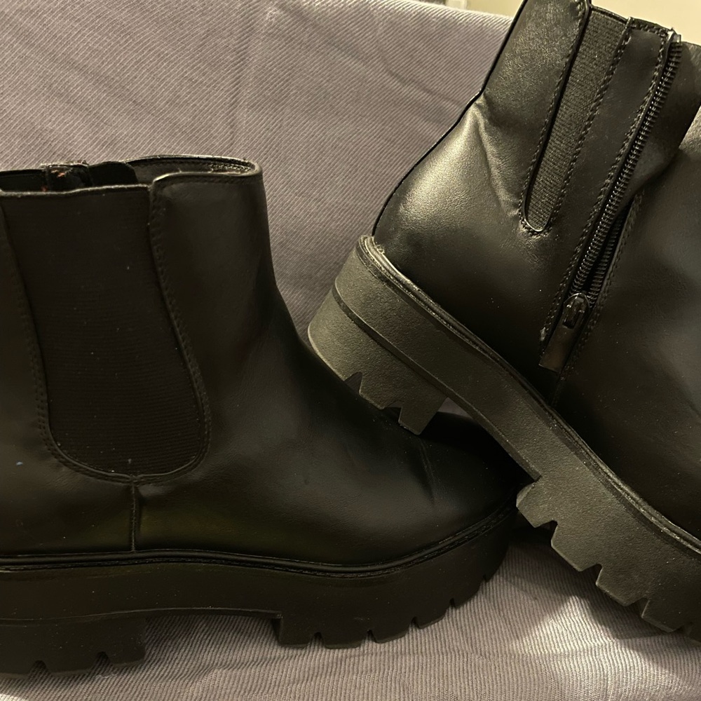 Torrid Black Chunky Sole Ankle Booties